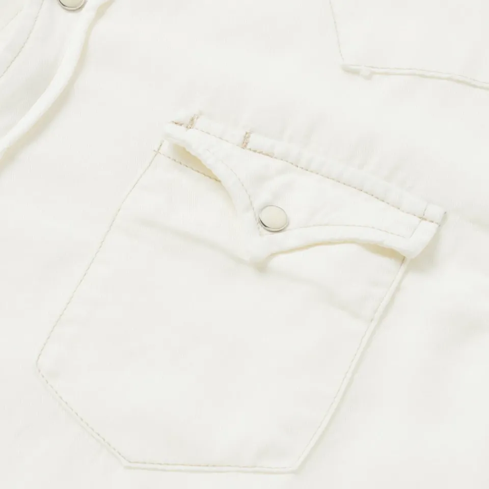 Hot Stetson Cream Tencel Twill Shirt White
