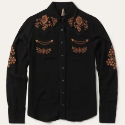 Stetson Crepe Western Blouse Black
