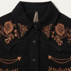 Stetson Crepe Western Blouse Black