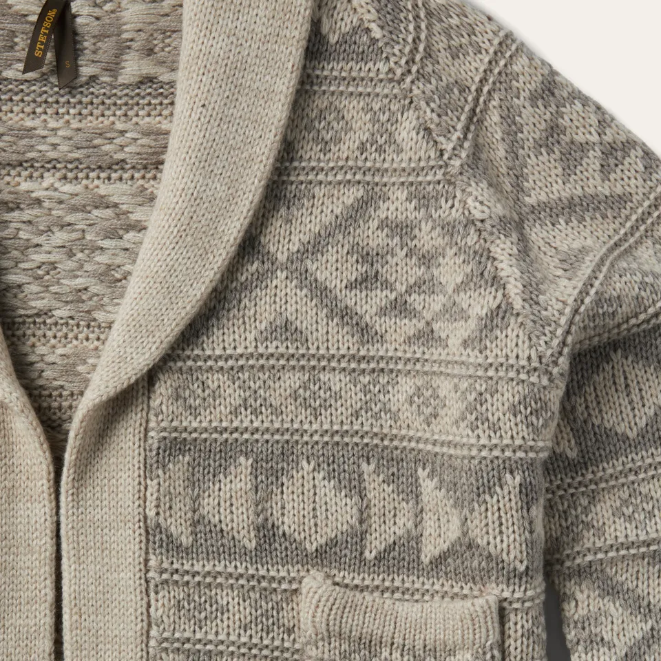 Clearance Stetson Cropped Shawl Collar Cardigan Brown