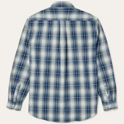 Best Stetson Crystal Plaid Button Down Shirt Blue