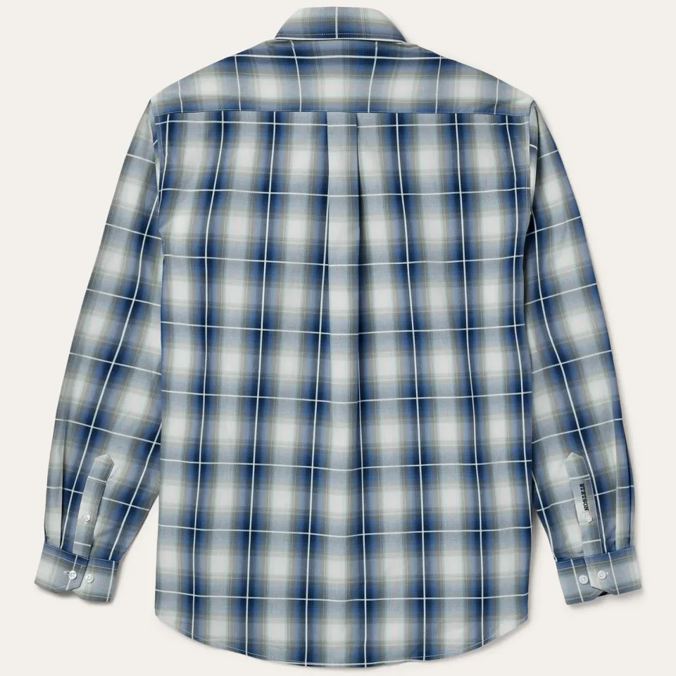 Best Stetson Crystal Plaid Button Down Shirt Blue