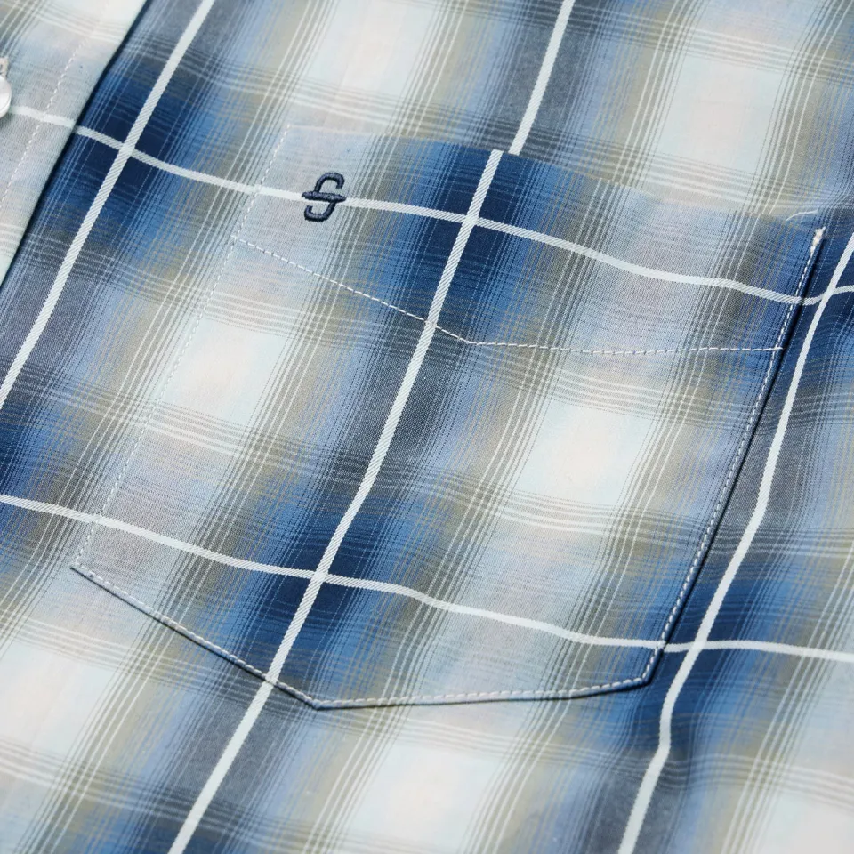 Best Stetson Crystal Plaid Button Down Shirt Blue