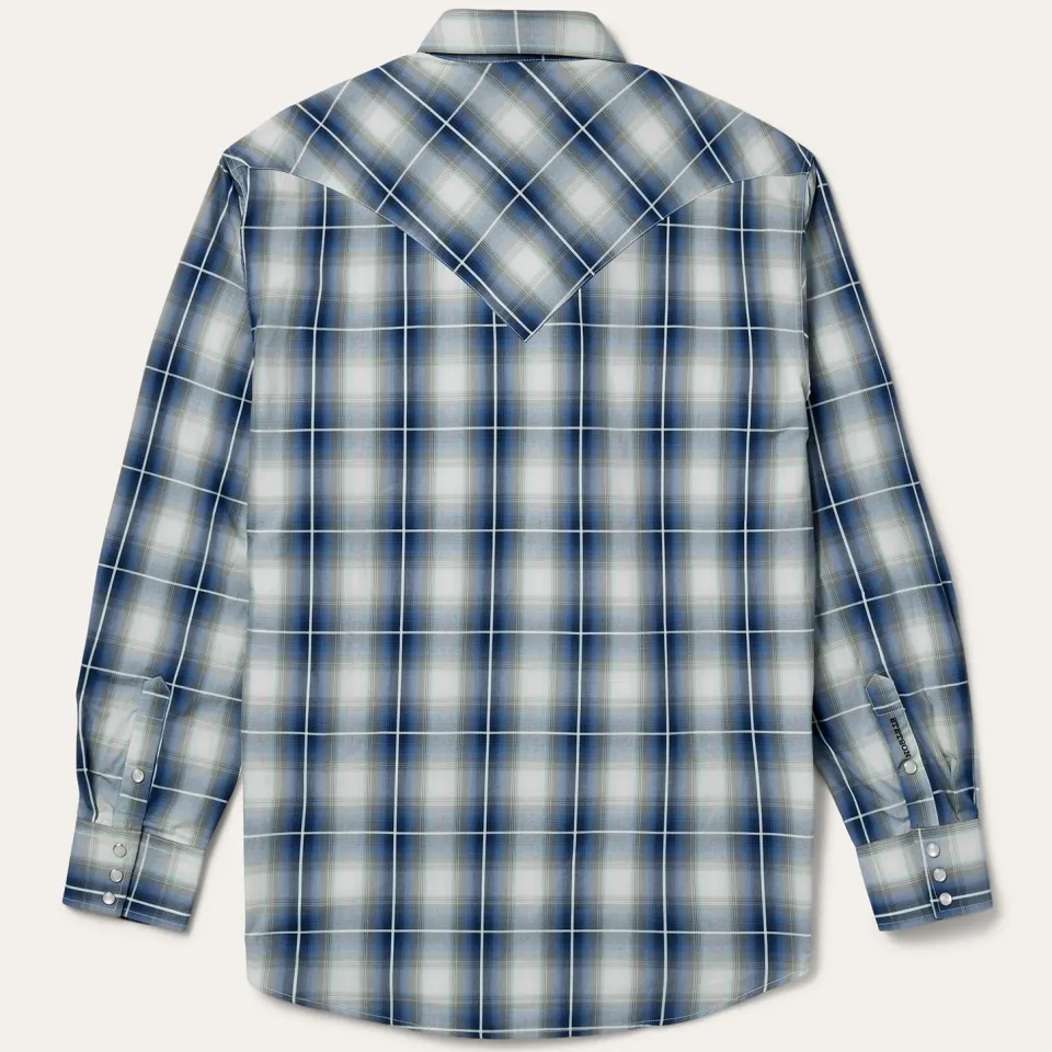Online Stetson Crystal Plaid Western Shirt Blue