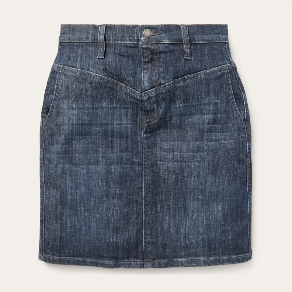 Clearance Stetson Dark Denim 5-Pocket Skirt Blue
