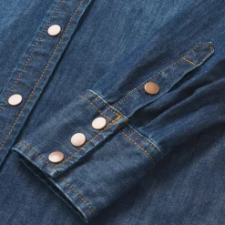 Hot Stetson Dark Denim Snap Front Shirt Blue