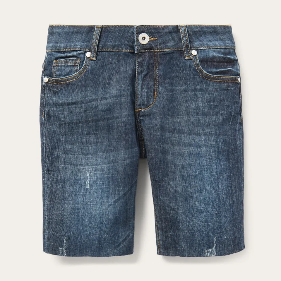 Outlet Stetson Dark Wash Denim Shorts Blue