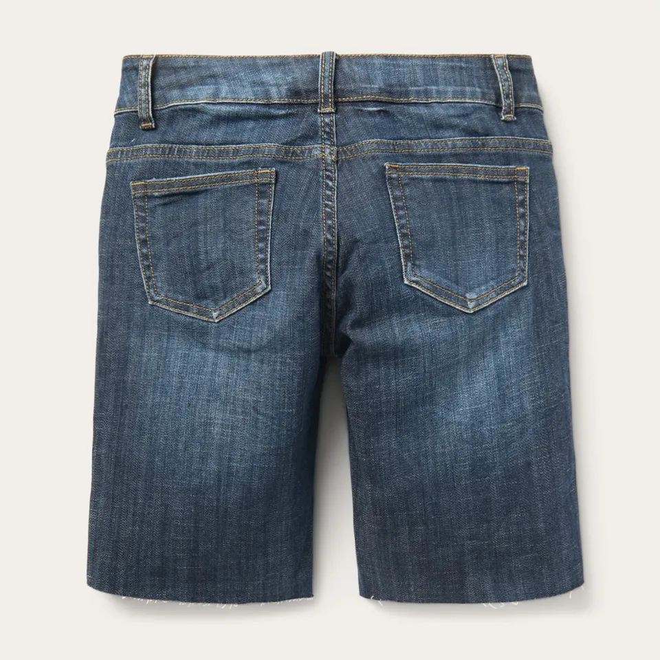 Outlet Stetson Dark Wash Denim Shorts Blue
