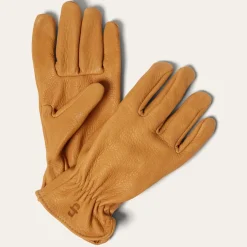 New Stetson Deerskin Roper Glove - Unlined Saddle Tan