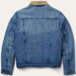 Hot Stetson Denim Sherpa Jacket Blue