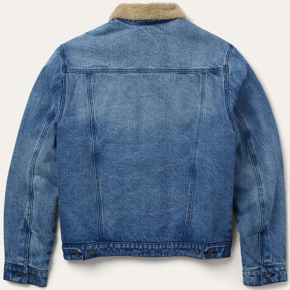 Hot Stetson Denim Sherpa Jacket Blue