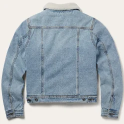 Best Stetson Denim Sherpa Lined Jacket Blue
