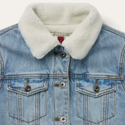 Best Stetson Denim Sherpa Lined Jacket Blue