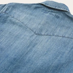 New Stetson Denim Snap Front Western Shirt Blue