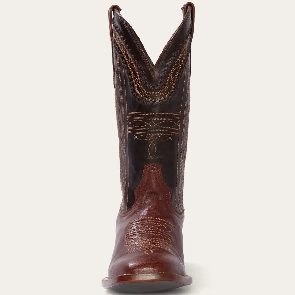 Stetson Denver Goat Hand Stitched Cowboy Boot Brown