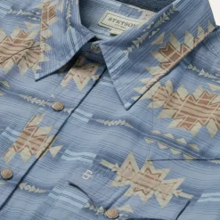 New Stetson Desert Horizon Shirt Blue