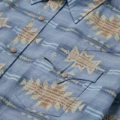 Discount Stetson Desert Horizon Shirt Blue