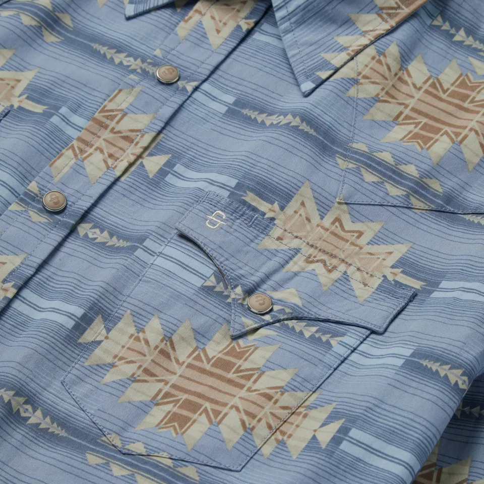 Discount Stetson Desert Horizon Shirt Blue