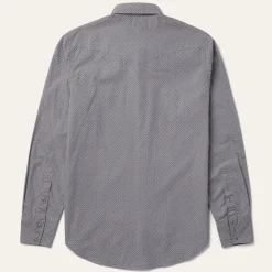 New Stetson Diamond Print Western Shirt Grey