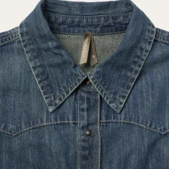 Stetson Dirty Denim Boyfriend Fit Shirt Blue