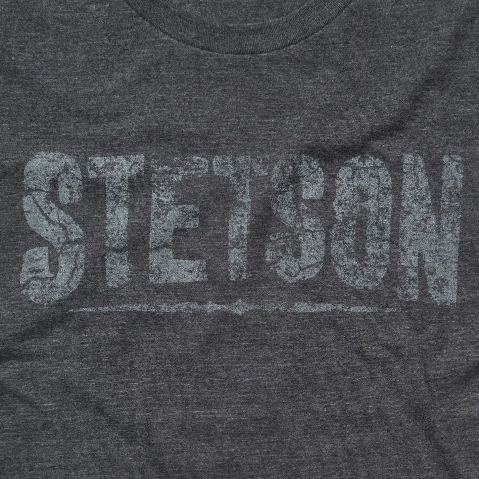 Best Stetson Distressed Graphic Tee Grey