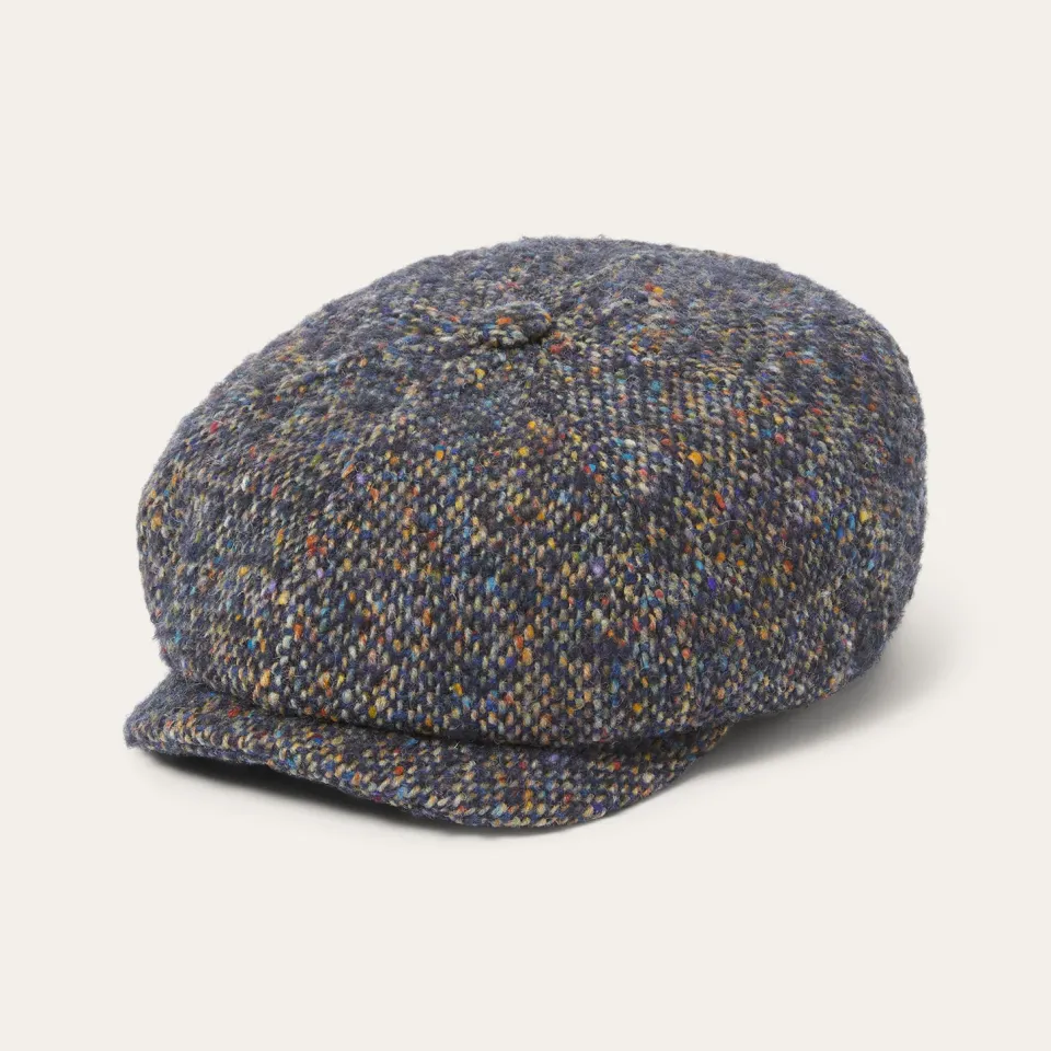 Online Stetson Donegal Wool Hatteras Cap Blue Donegal