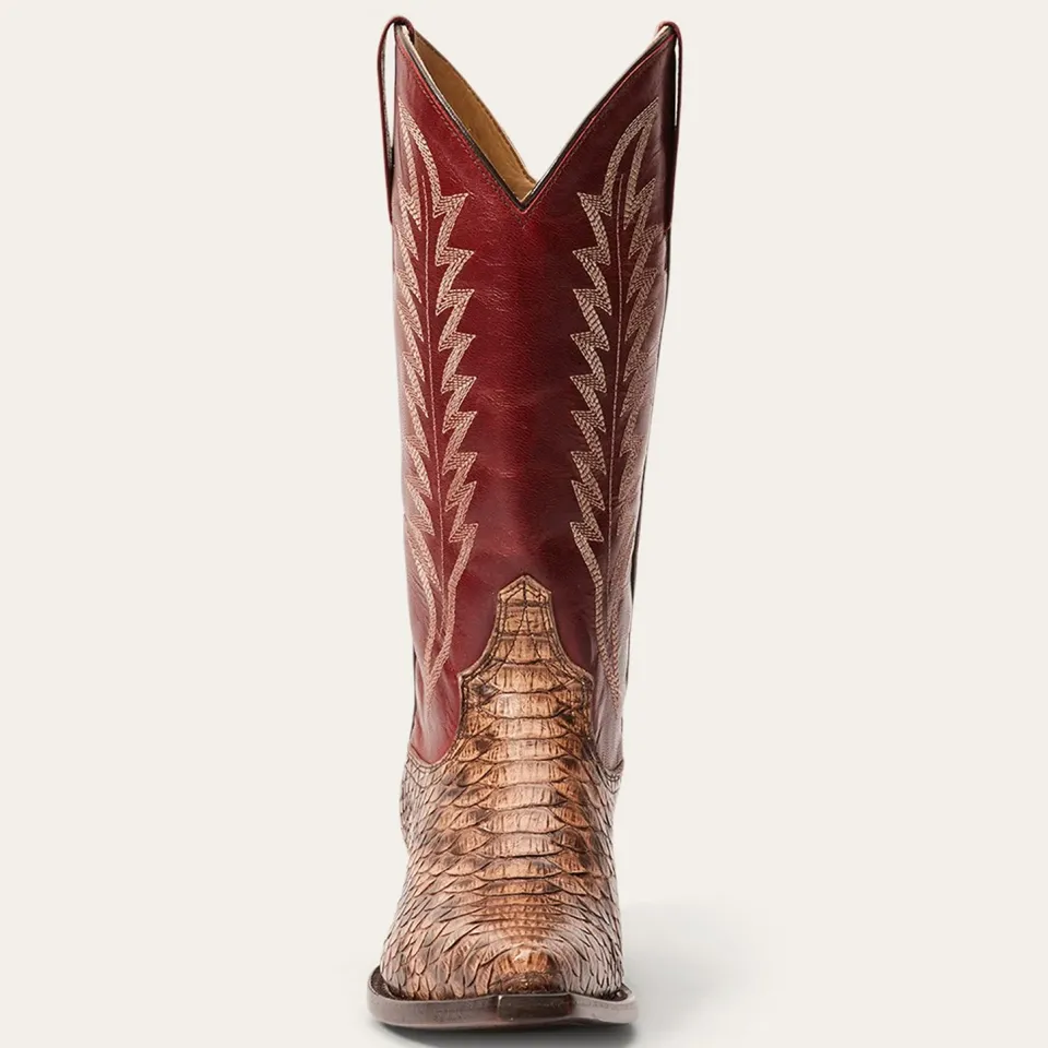 Sale Stetson Ember Python Snip Toe Boot Red