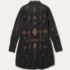 Clearance Stetson Embroidered Denim Shirt Dress Black