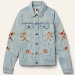 Discount Stetson Embroidered Denim Jacket Blue