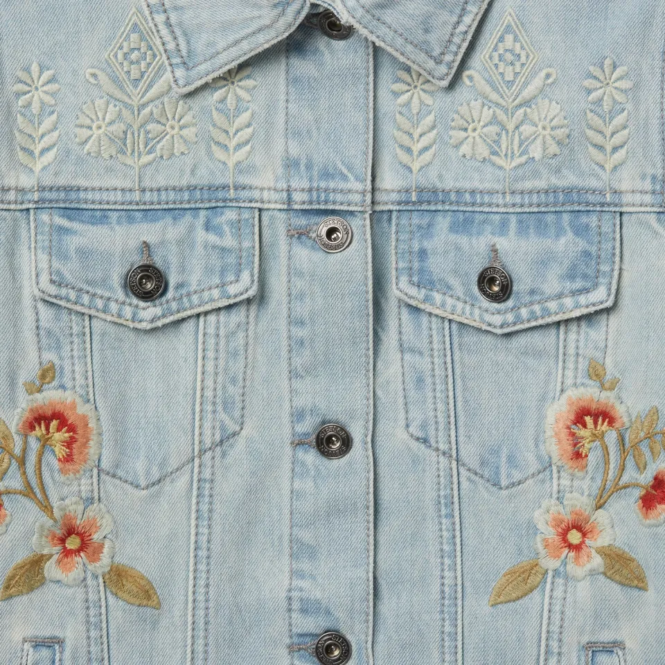 Discount Stetson Embroidered Denim Jacket Blue