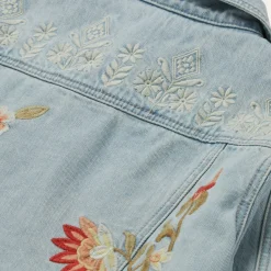 Discount Stetson Embroidered Denim Jacket Blue