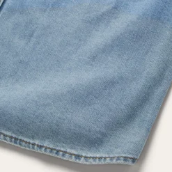 Sale Stetson Embroidered Denim Shirt Dress Blue