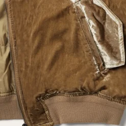 Clearance Stetson Embroidered Velvet Bomber Jacket Copper