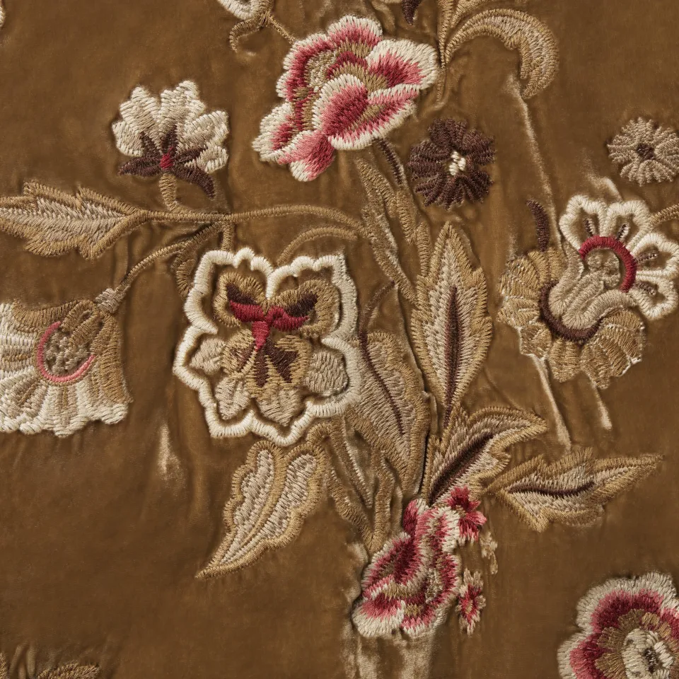 Clearance Stetson Embroidered Velvet Bomber Jacket Copper