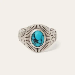 Online Stetson Filigree Ring with Turquoise