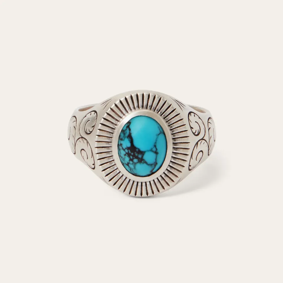 Online Stetson Filigree Ring with Turquoise