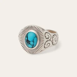 Online Stetson Filigree Ring with Turquoise