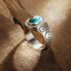 Stetson Filigree Ring with Turquoise