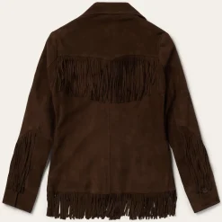 Best Stetson Fringe Suede Jacket Chocolate