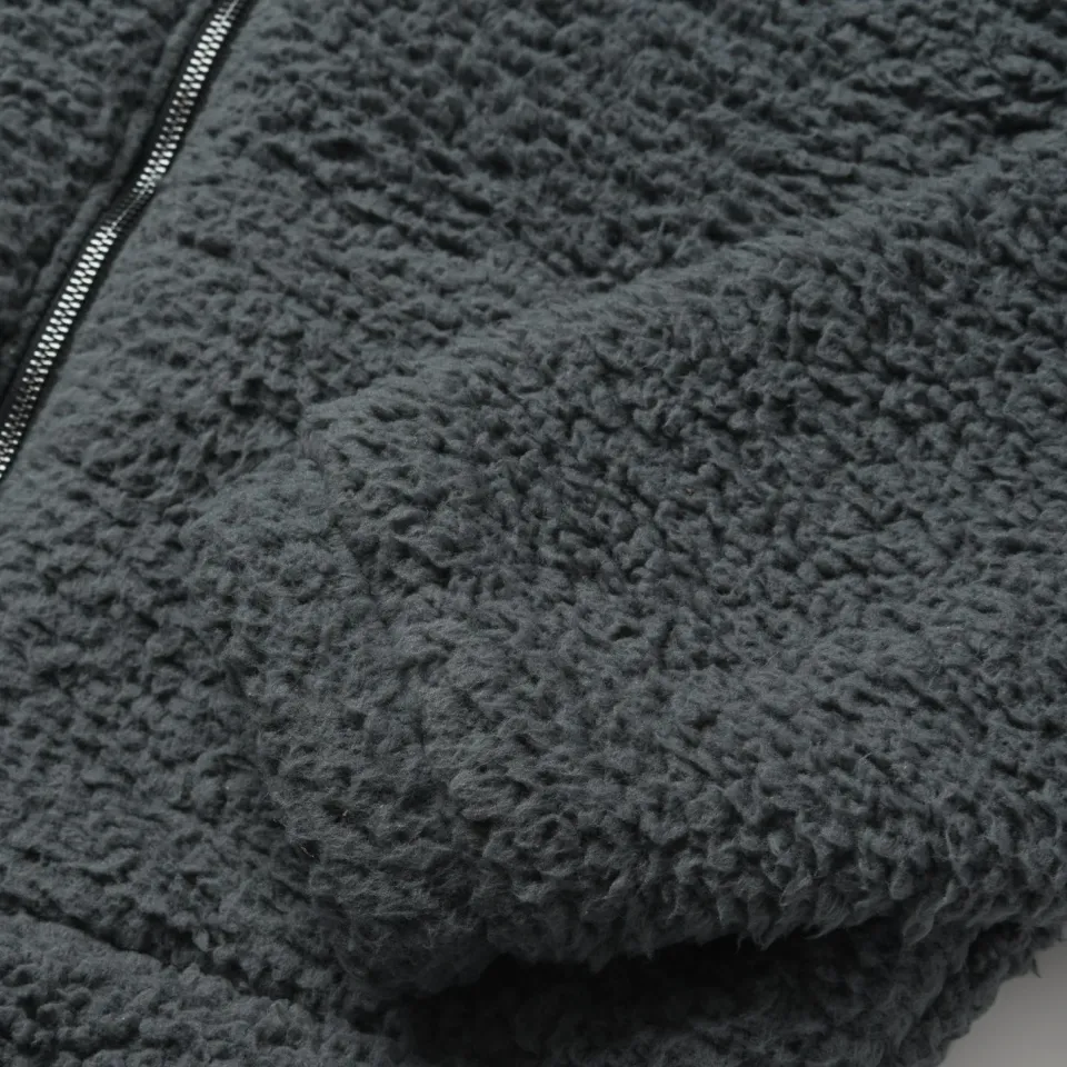Stetson Fuzzy Teddy Bear Fleece Jacket Grey