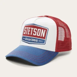 Outlet Stetson Gasoline Trucker Cap Caribbean Blue