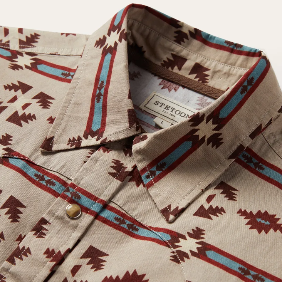 Online Stetson Gaucho Stripe Shirt Brown