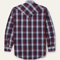 Online Stetson Good Luck Plaid Western Shirt Wine