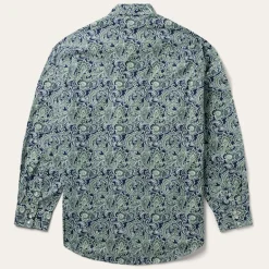 Online Stetson Greenspring Paisley Print Western Shirt Blue