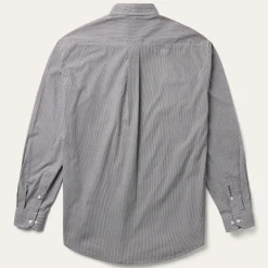 Clearance Stetson Geo Print Button Front Shirt Grey