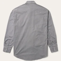 Sale Stetson Geo Print Western Shirt Grey