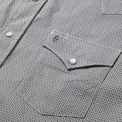 Sale Stetson Geo Print Western Shirt Grey