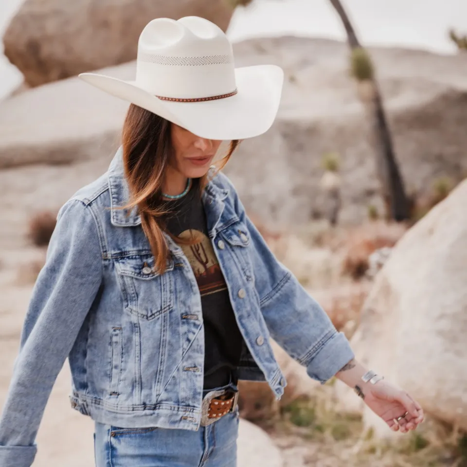 Hot Stetson Griffin 100X Straw Cowboy Hat Natural