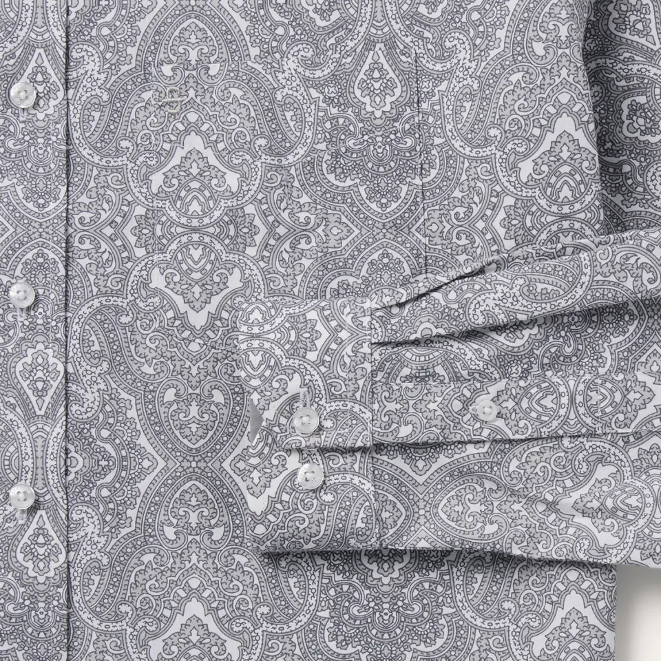 Stetson Highland Paisley Button-Front Shirt Grey