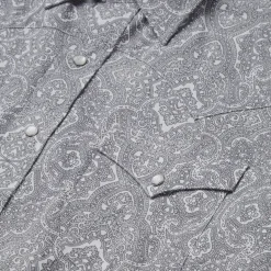 Best Stetson Highland Paisley Snap-Front Shirt Grey